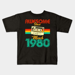 Awesome since March 1980 Kids T-Shirt